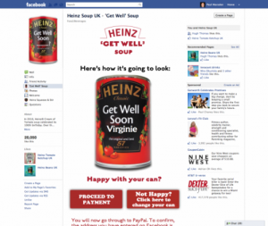 Free communication on Heinz soup cans